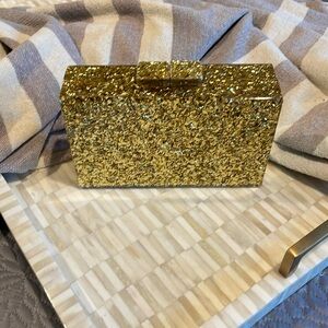 Gold hard side clutch (bw)